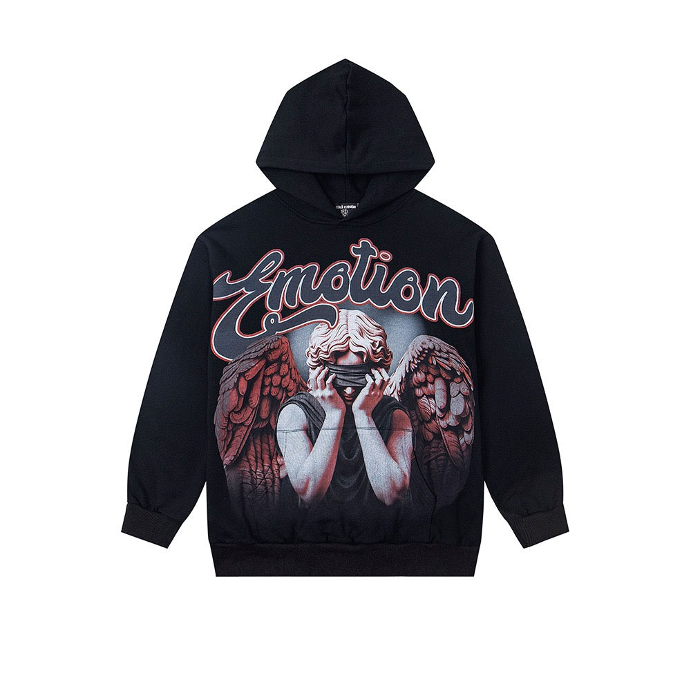 EMOTION Fallen Angel Graphic Pullover Hoodie