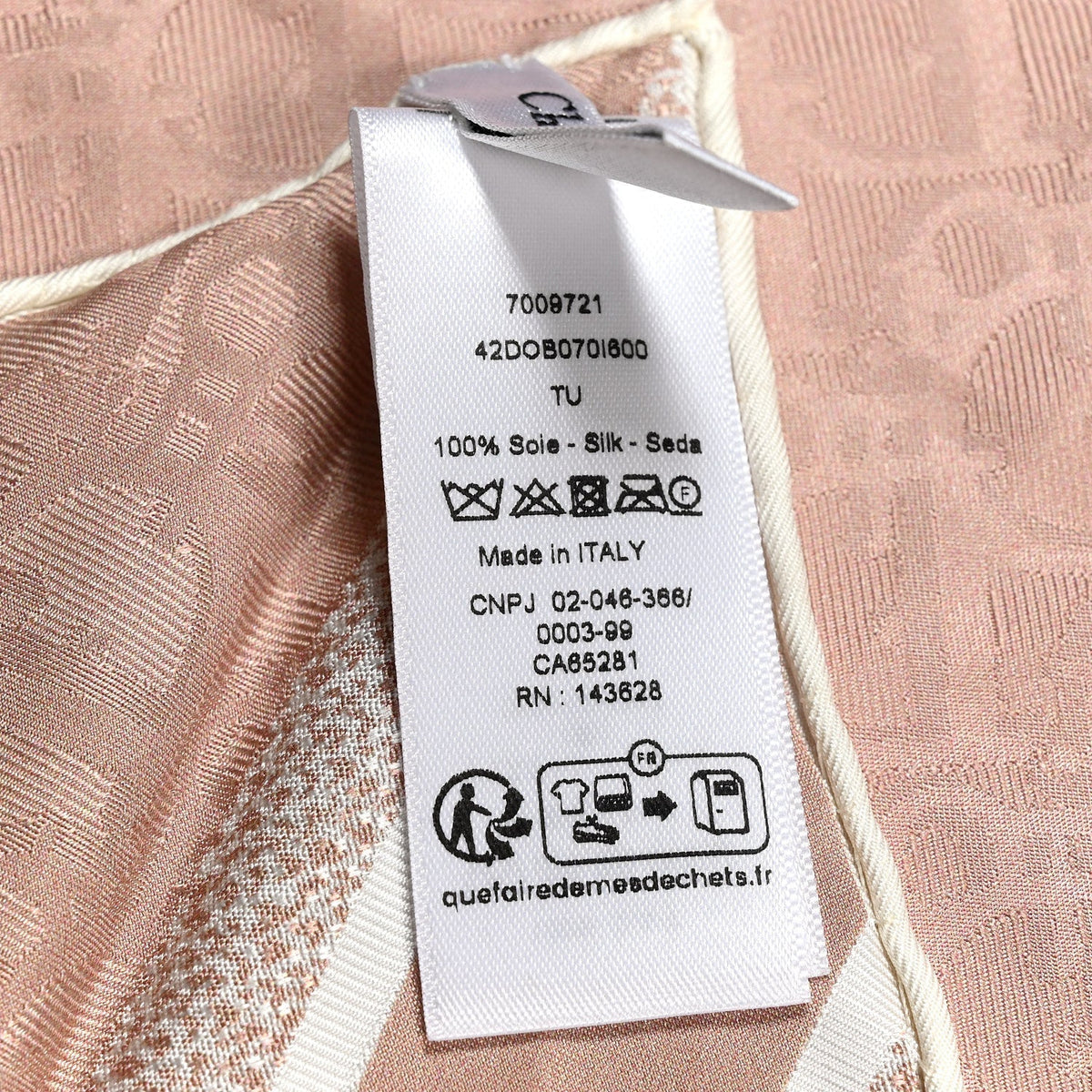 Silk Oblique Scarf Rose