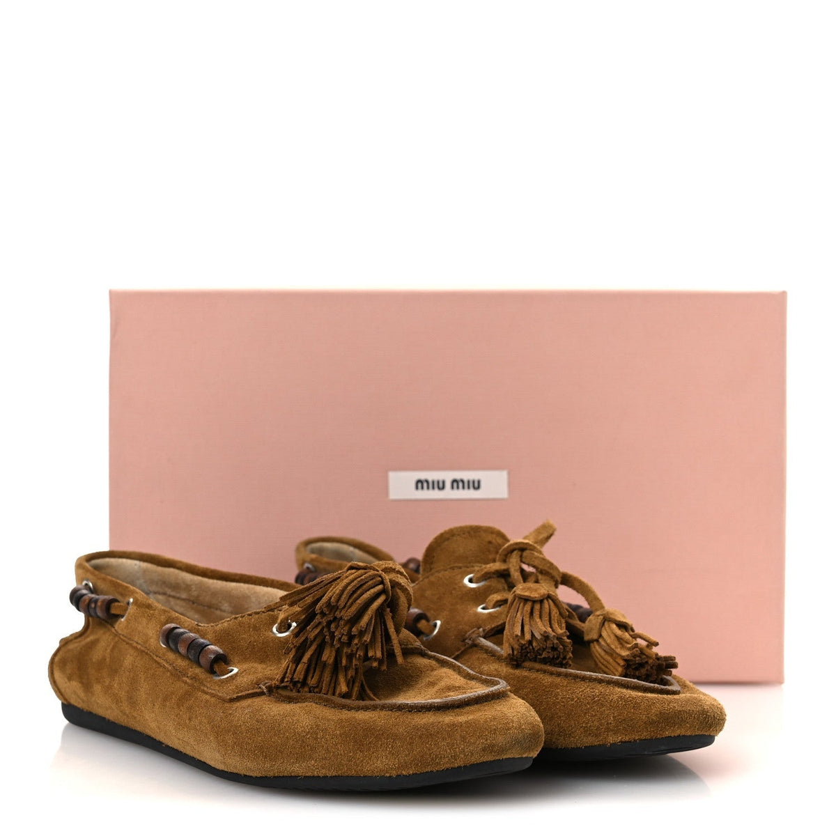 Suede Tassel Loafers 39 Olive Green