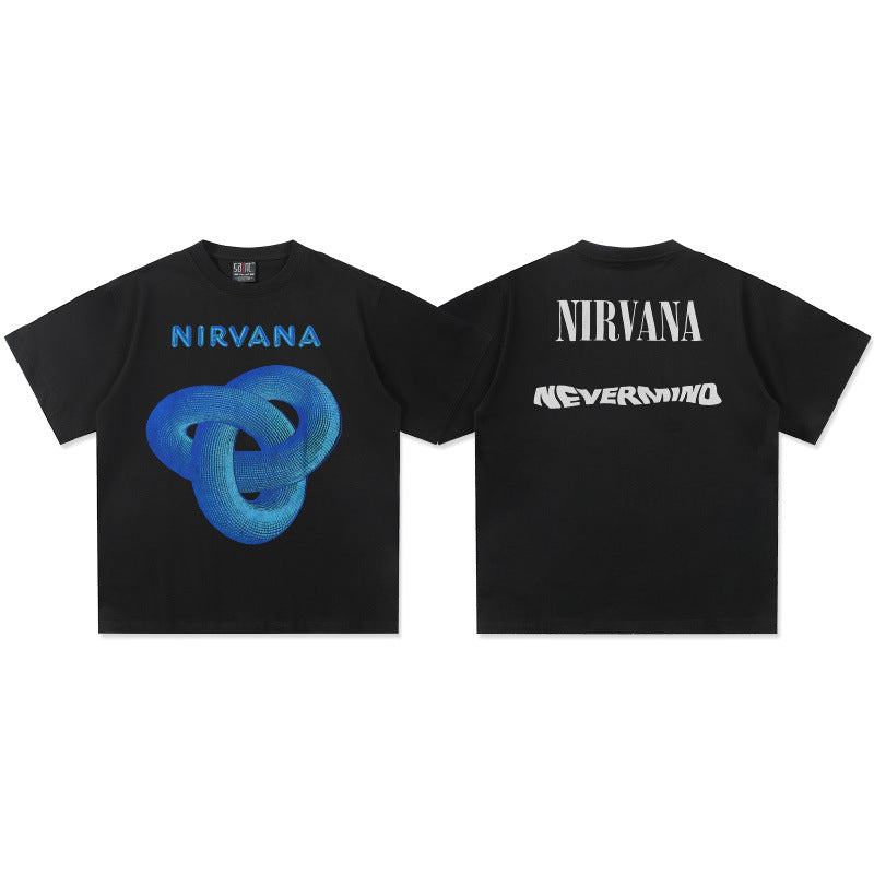 NIRVANA Infinite Loop Graphic Black T-Shirt