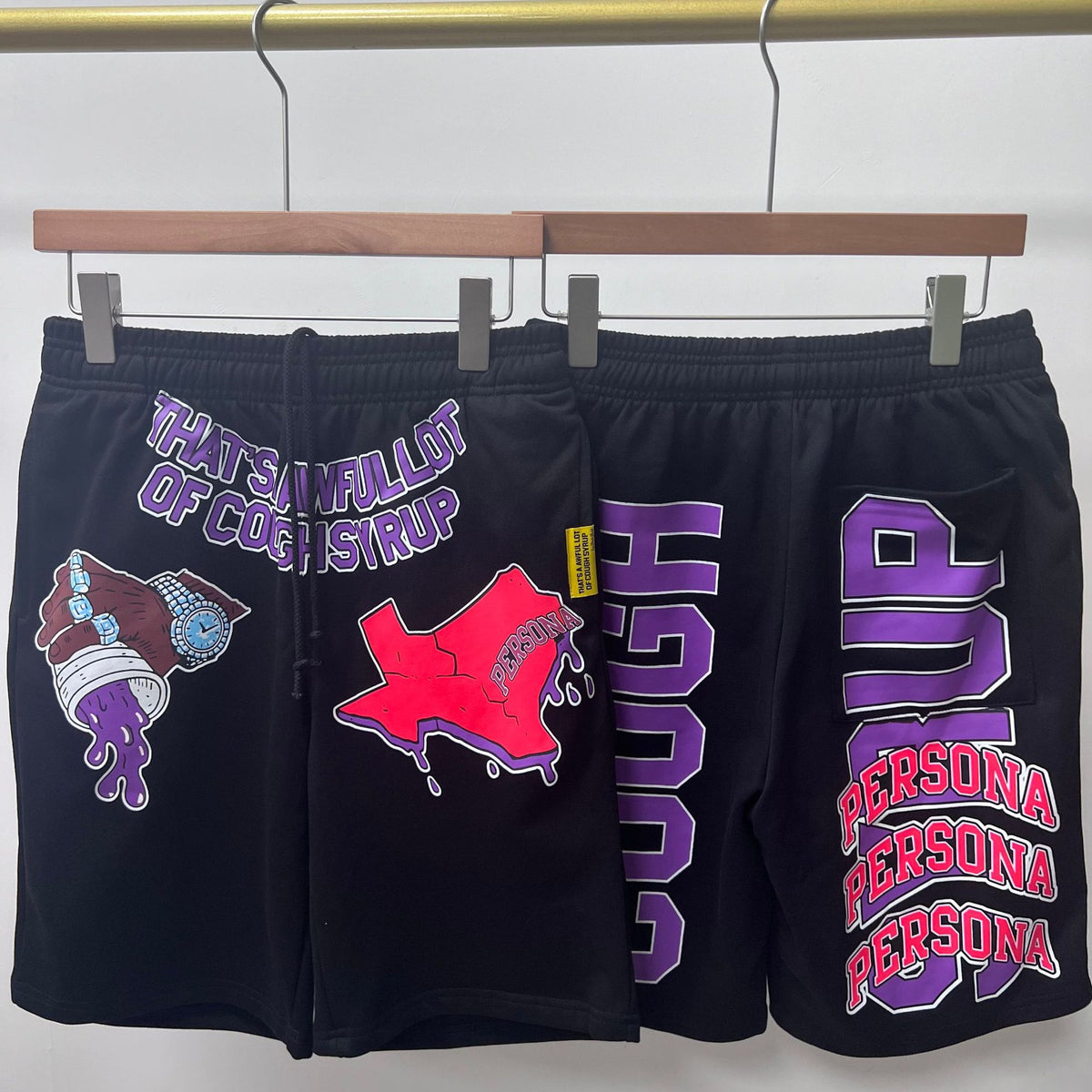 COUGH SYRUP Graphic Print Casual Shorts