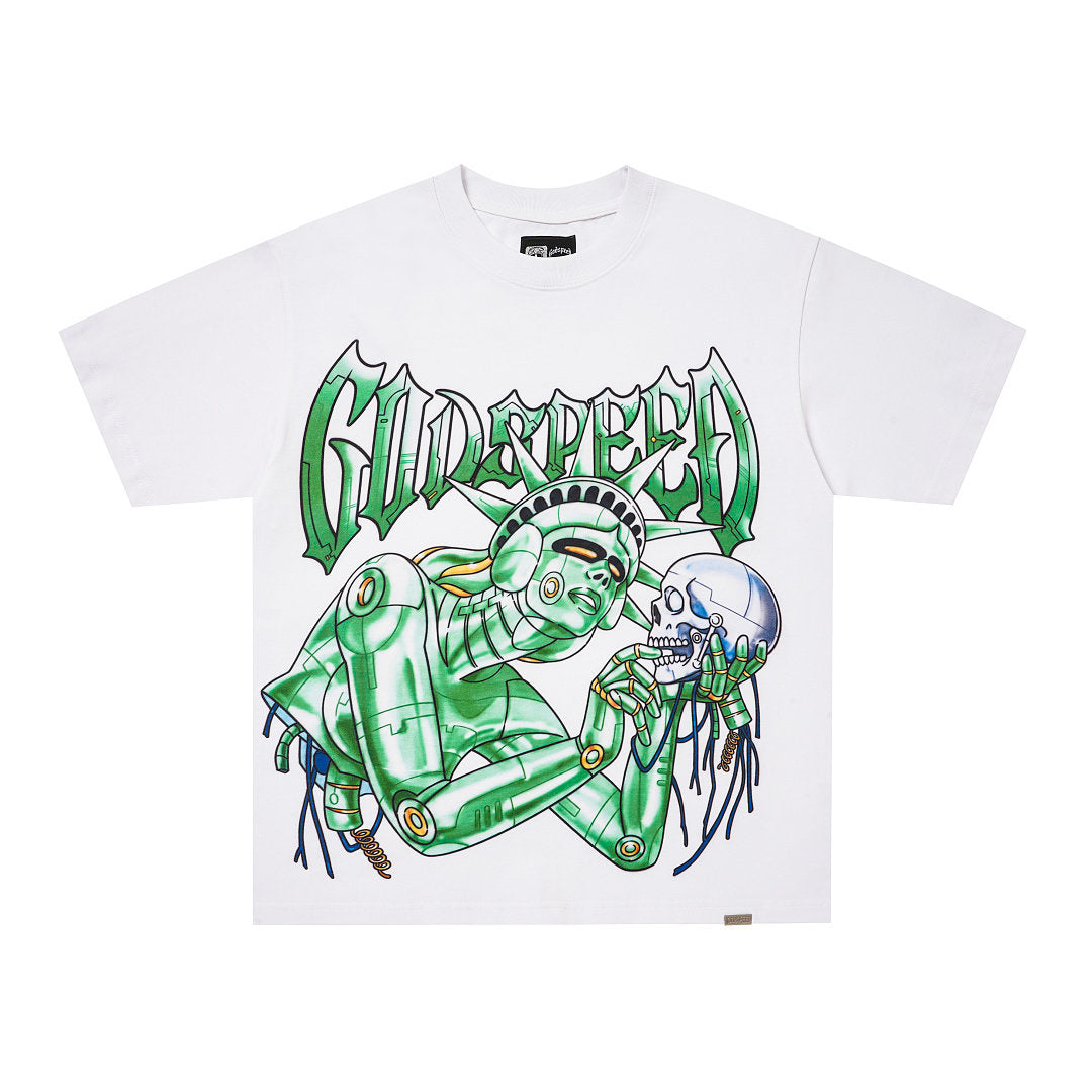 GodSpeed Street Skull Graphic T-Shirt