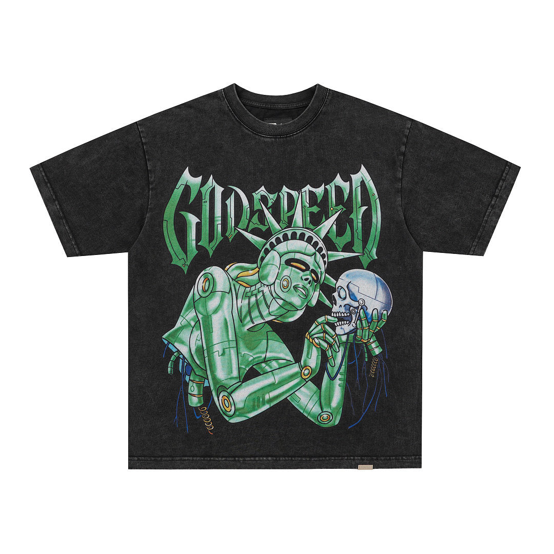 GodSpeed Street Skull Graphic T-Shirt