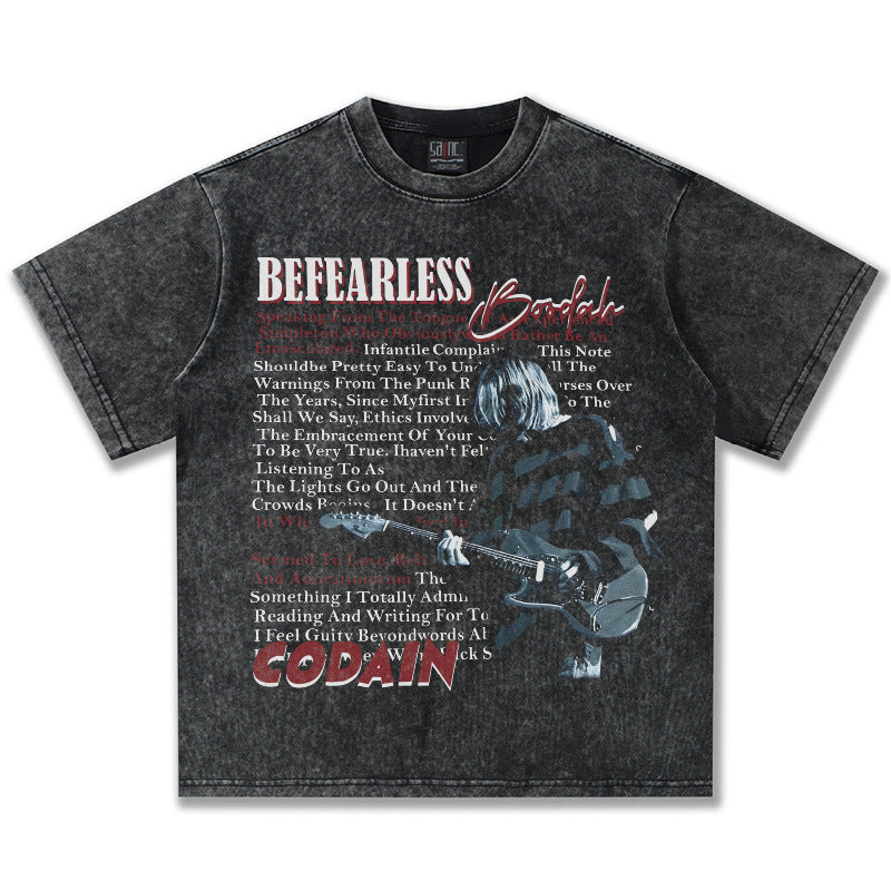 NIRVANA Rockstar Graphic Washed Black T-Shirt