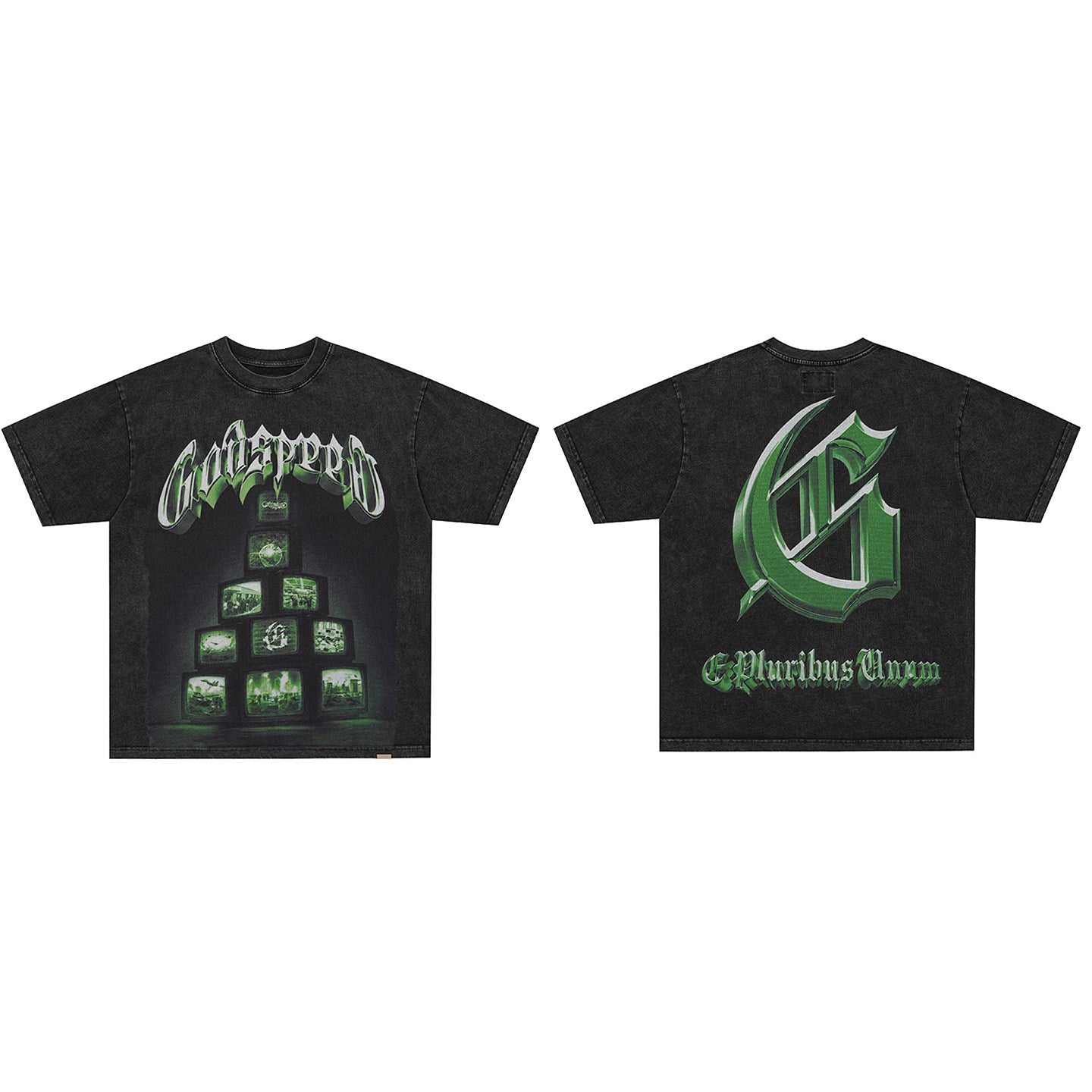 GodSpeed Glitch TV Graphic T-Shirt
