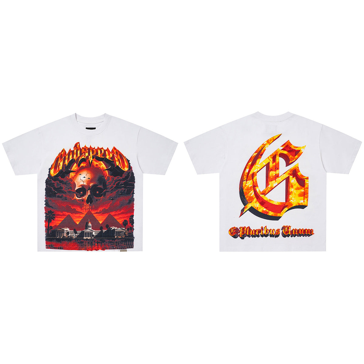 GodSpeed Skull Sunset Graphic T-Shirt