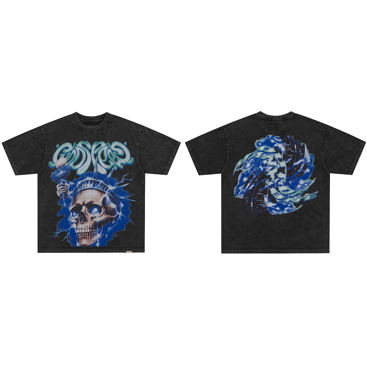 GodSpeed Liberty Skull Washed T-Shirt
