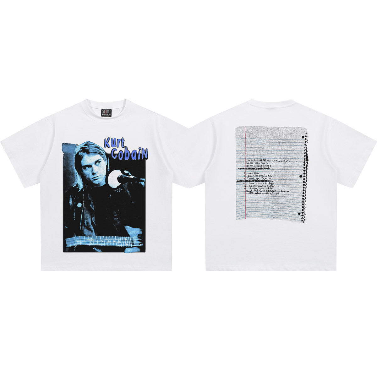 NIRVANA Kurt Cobain Notebook Graphic T-Shirt
