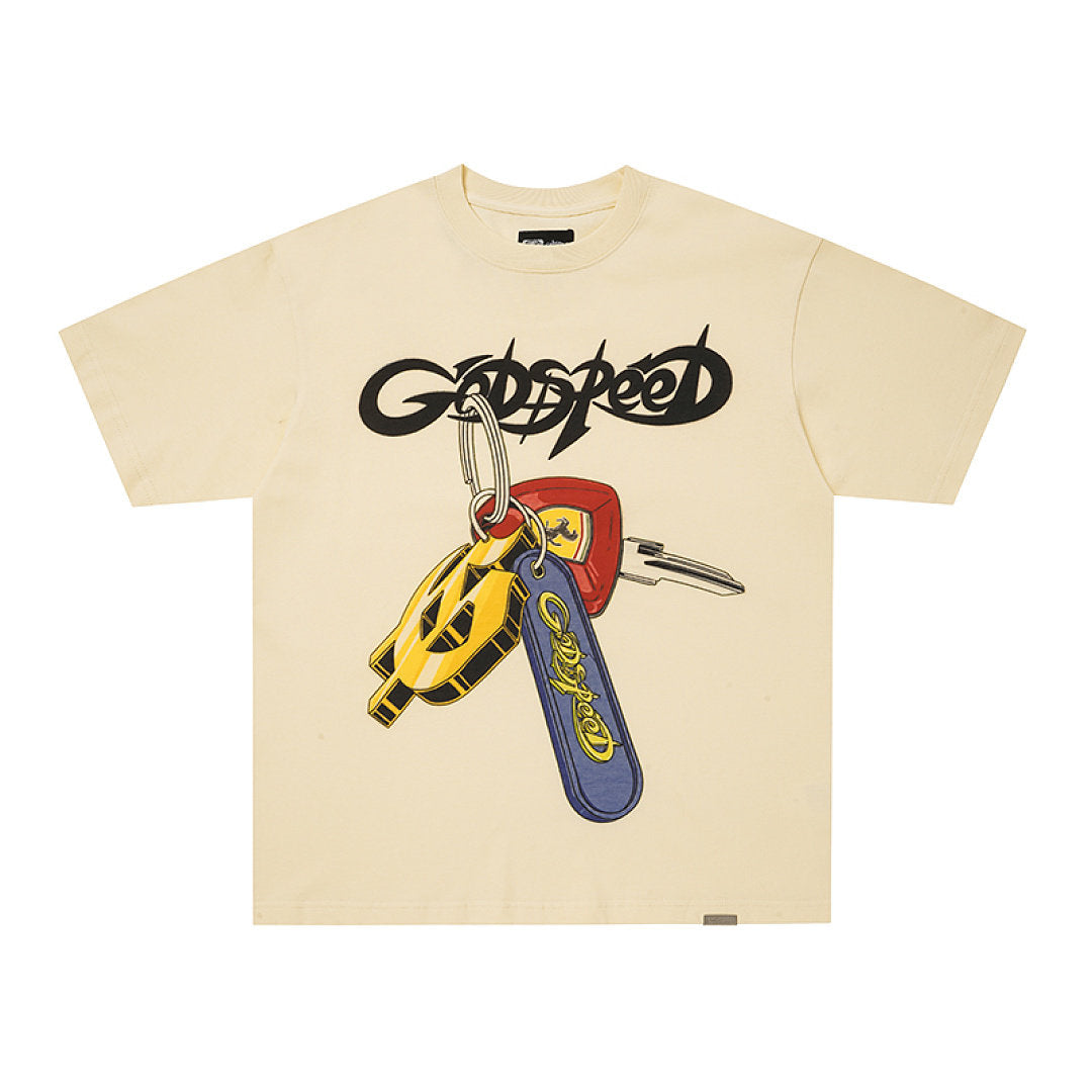 GodSpeed G2017 Keychain Graphic T-Shirt – Cream