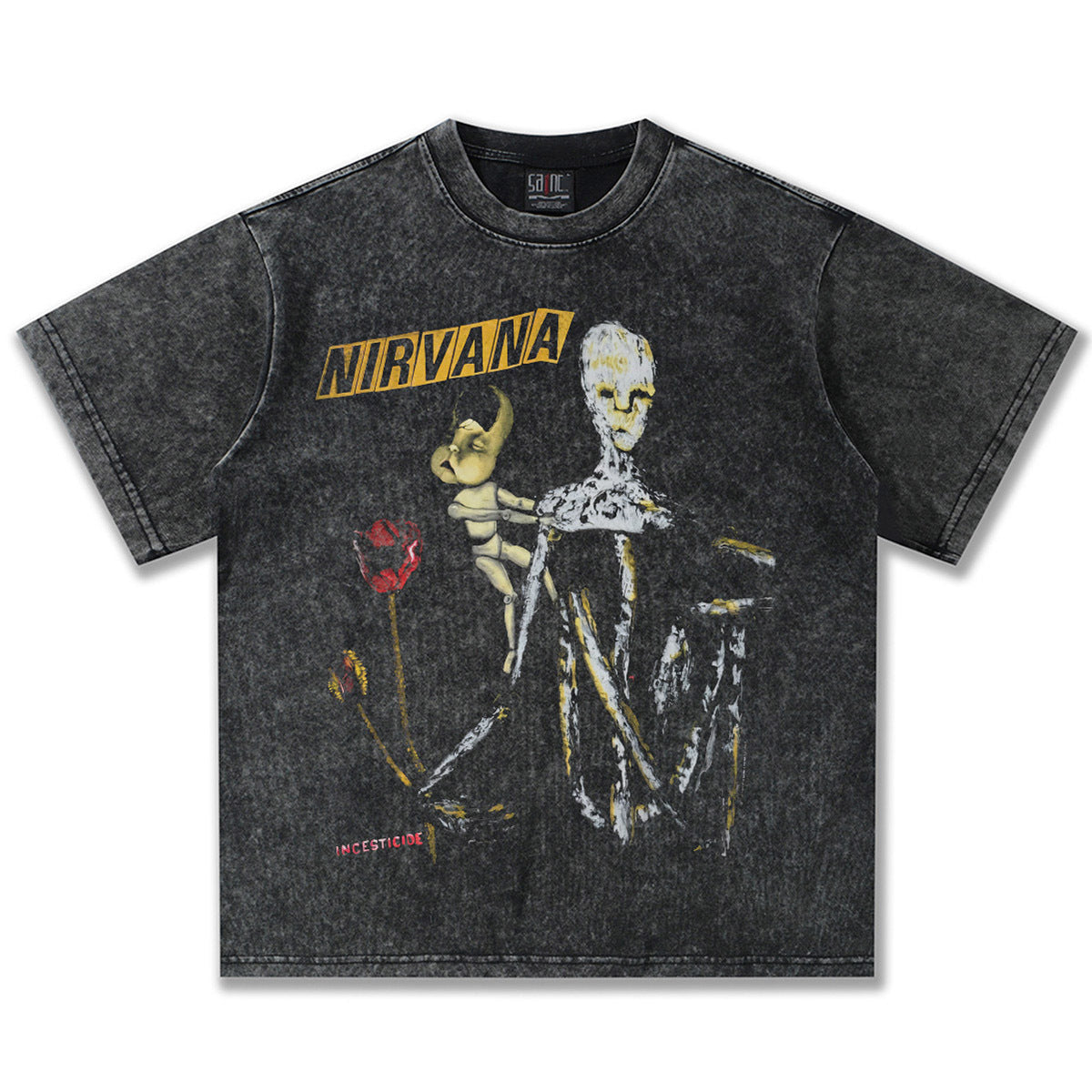 NIRVANA Incesticide Vintage Washed Black T-Shirt