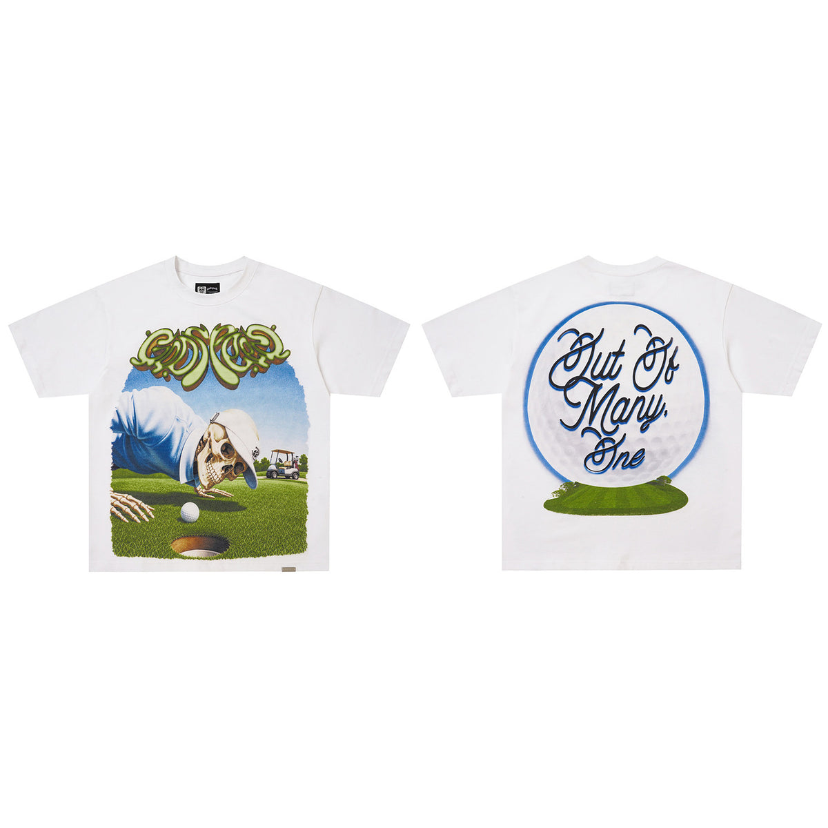 GodSpeed Out of Many One White Graphic T-Shirt