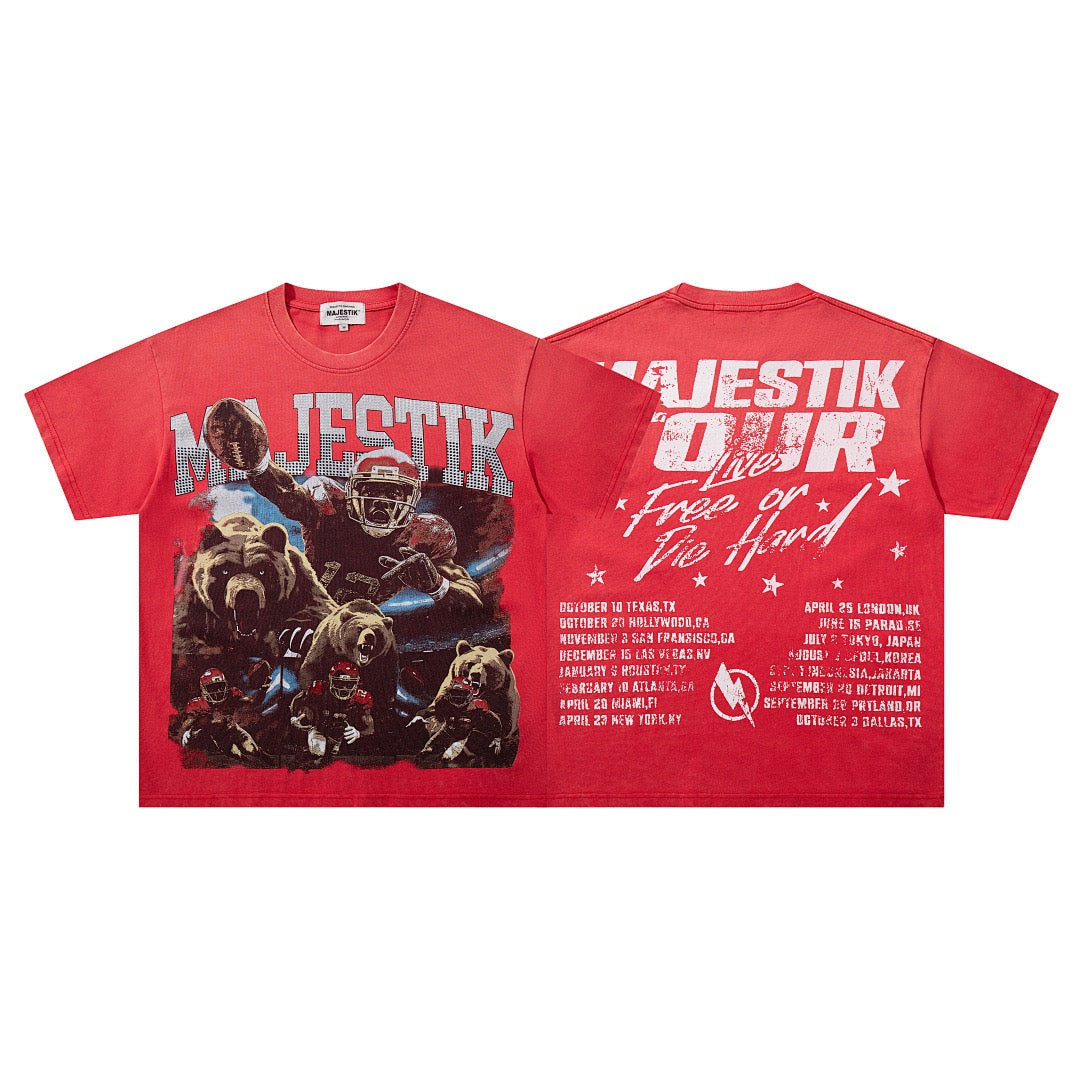 MAJESTIK Football Sports Graphic T-Shirt