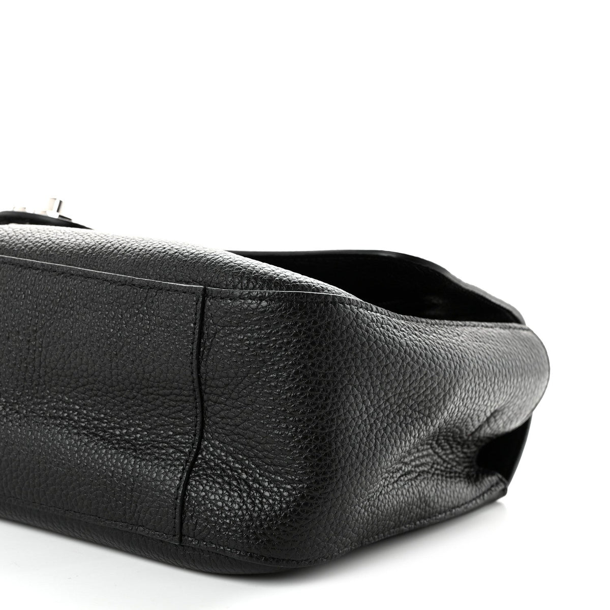 Grained Calfskin Small Souplissimo Maxi Flap Black
