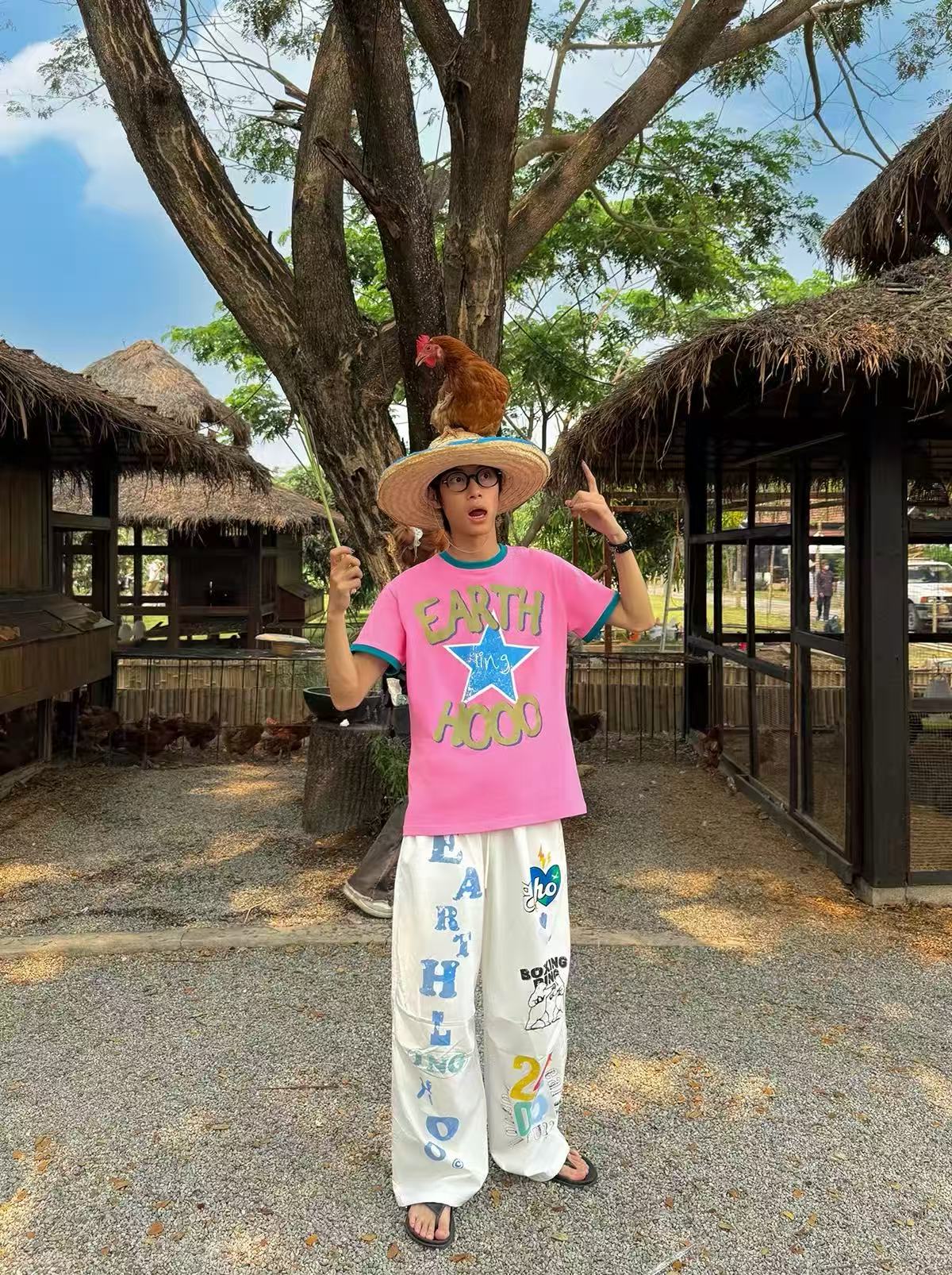 RideHaven Earth Star Graphic Oversized T-Shirt