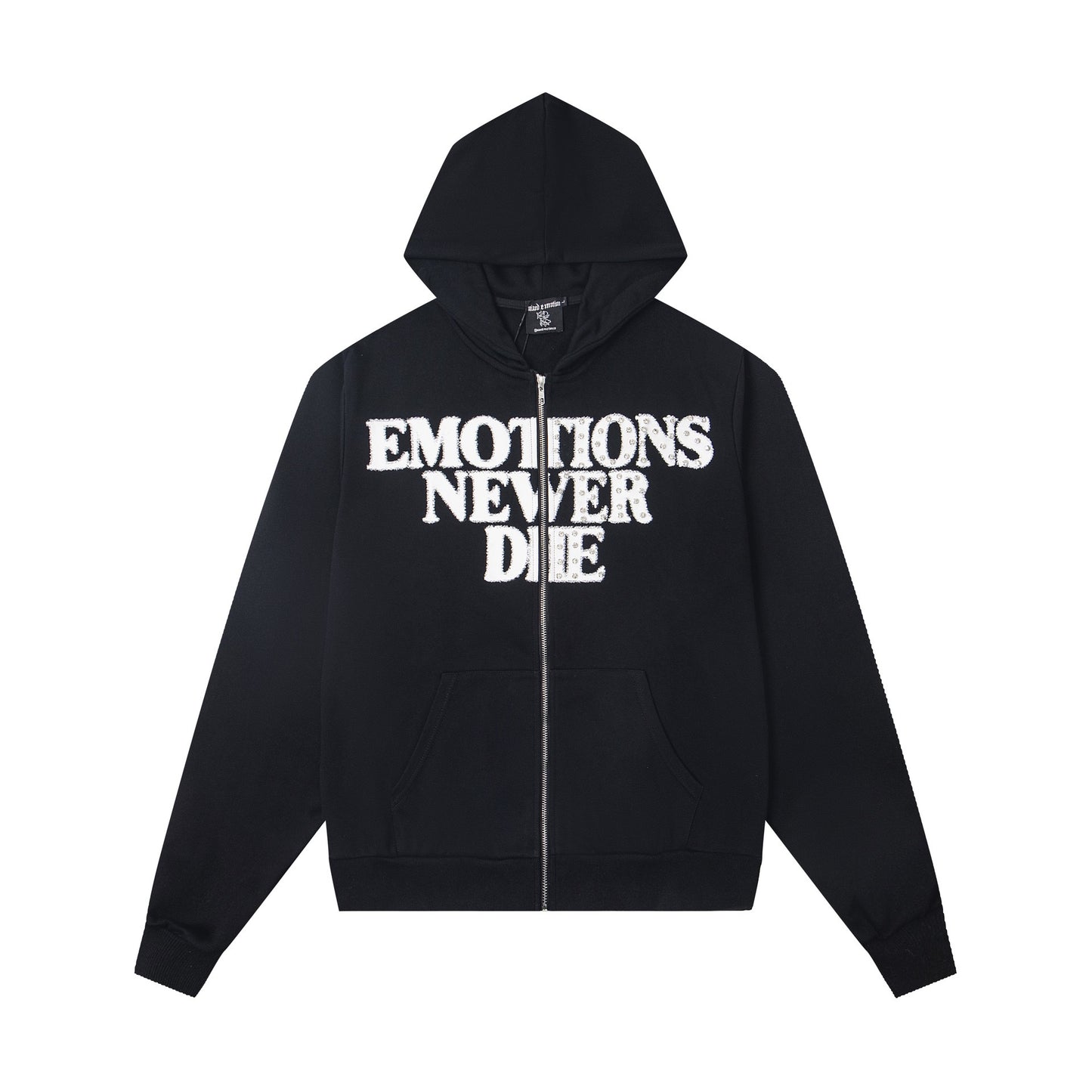 EMOTION Never Die Graphic Zip Up Hoodie