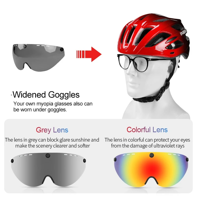INBIKE Light Bicycle Helmet with Taillight