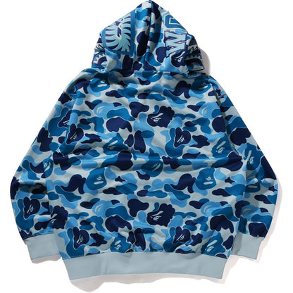 ABC CAMO POLYESTER RELAXED FIT SHARK FULL ZIP HOODIE MENS
