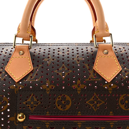 Monogram Perforated Speedy 30 Fuchsia