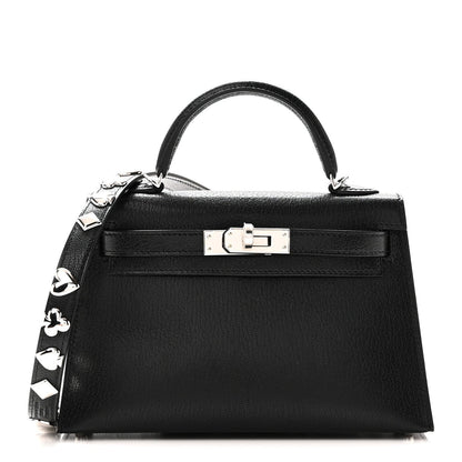Chevre Chamkila Clou de Coeur Mini Kelly Sellier 20 Black