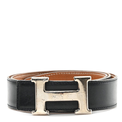 Box Courchevel 32mm H Belt 80 32 Black Gold