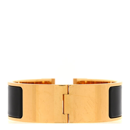 Enamel Wide Clic Clac H Bracelet PM Black