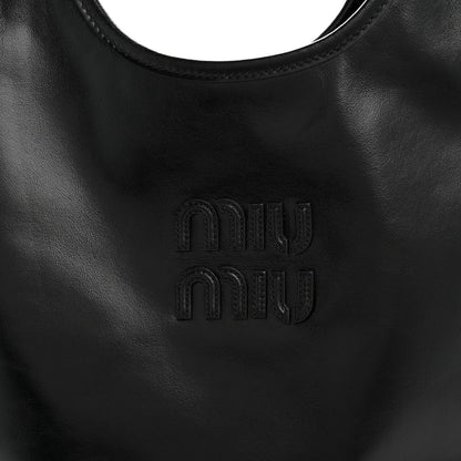 Shiny Softy Calfskin Ivy Bag Black