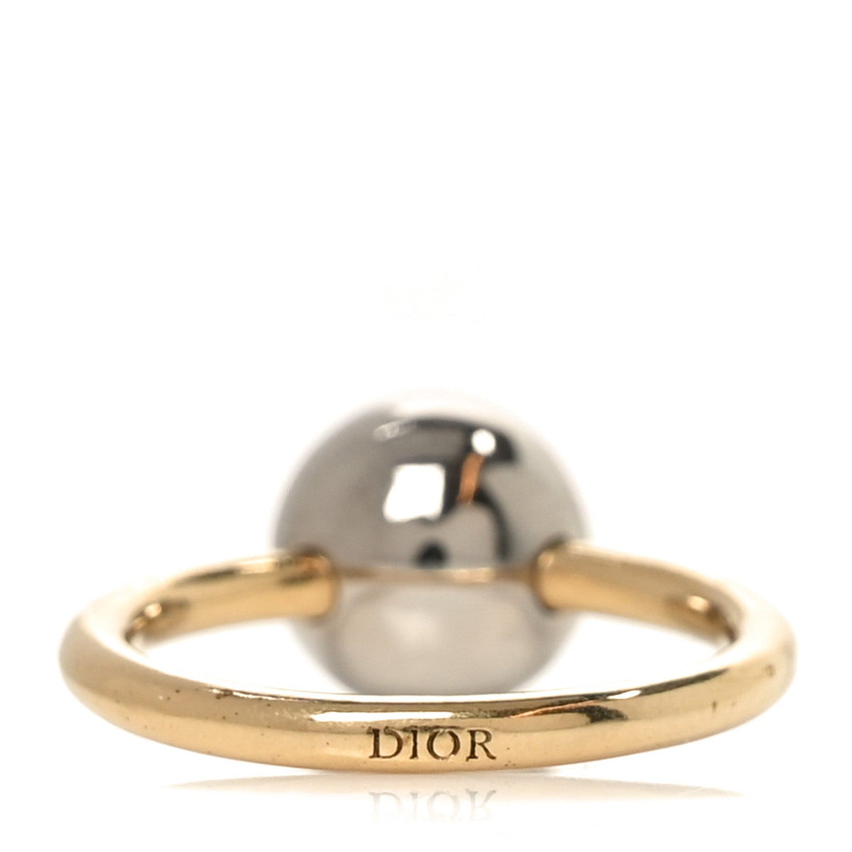Metal CD Sphere Ring 52 6 Gold Silver