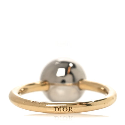 Metal CD Sphere Ring 52 6 Gold Silver