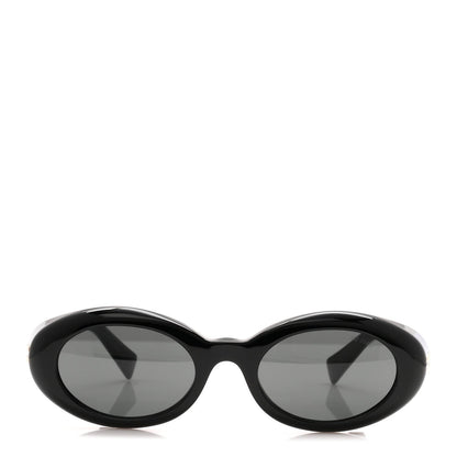Acetate Oval Reverie Sunglasses SMU B09 Black