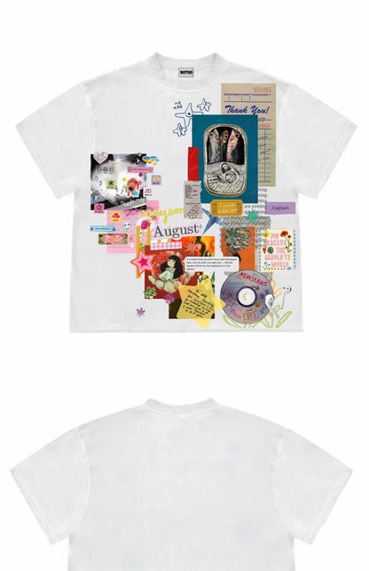 Vintage Scrapbook Graphic T-Shirt