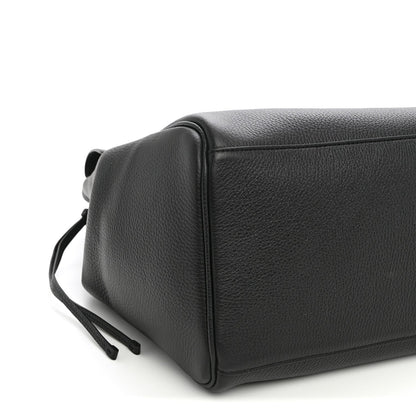 Grained Calfskin Large Urban Essentials Shopping Bag Black