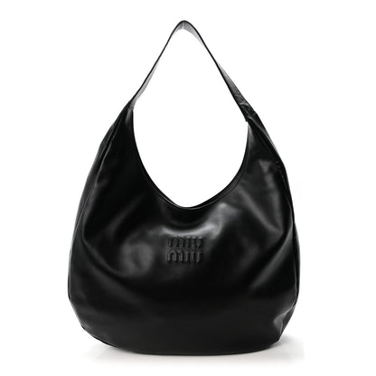 Soft Calf Softy Hobo Bag Black