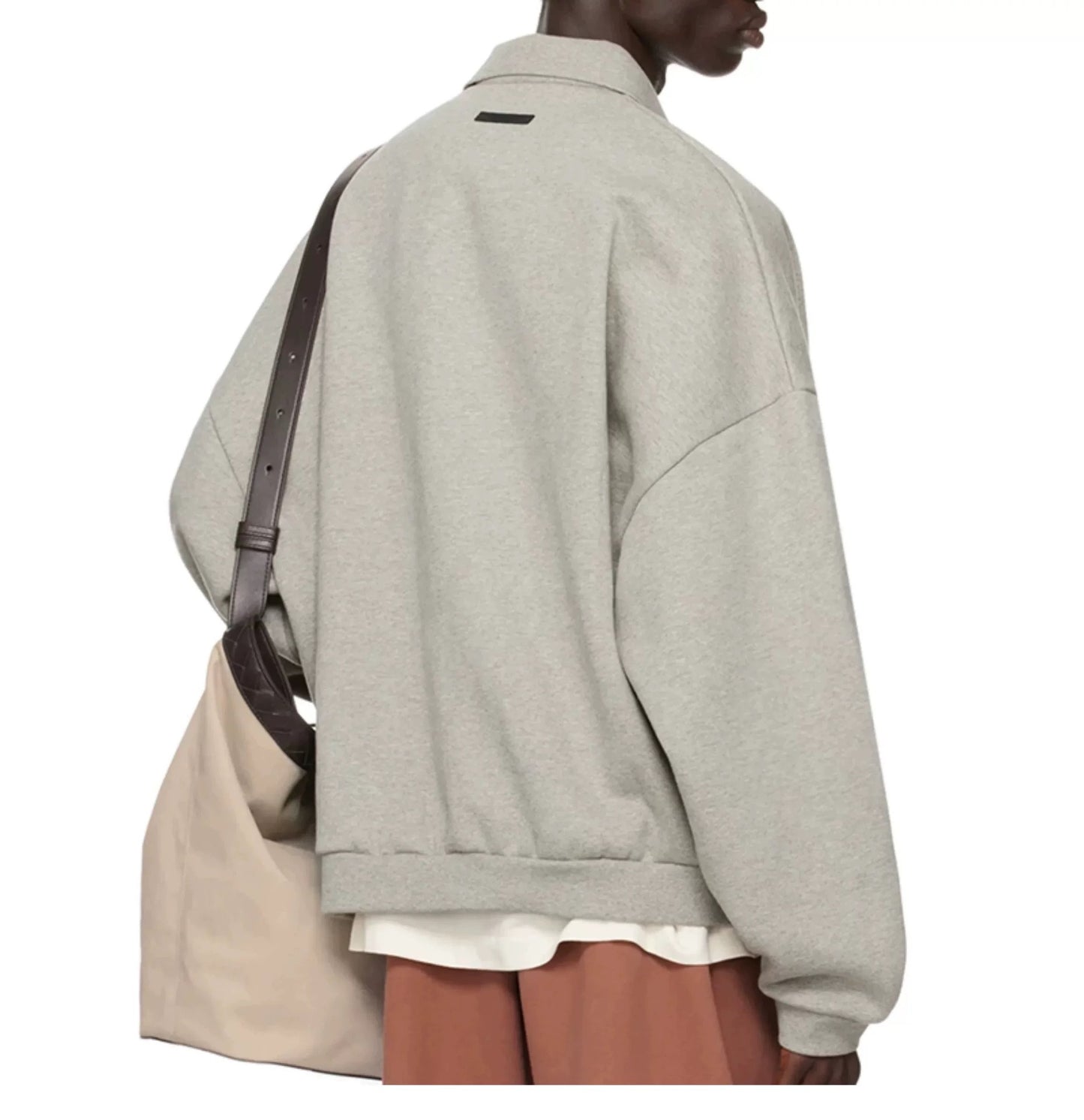 Minimalist Collared Pullover Sweatshirt