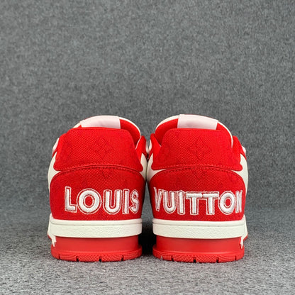 LV Trainer ' Red Monogram Denim '