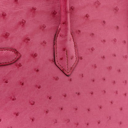 Ostrich Birkin 35 Fuchsia