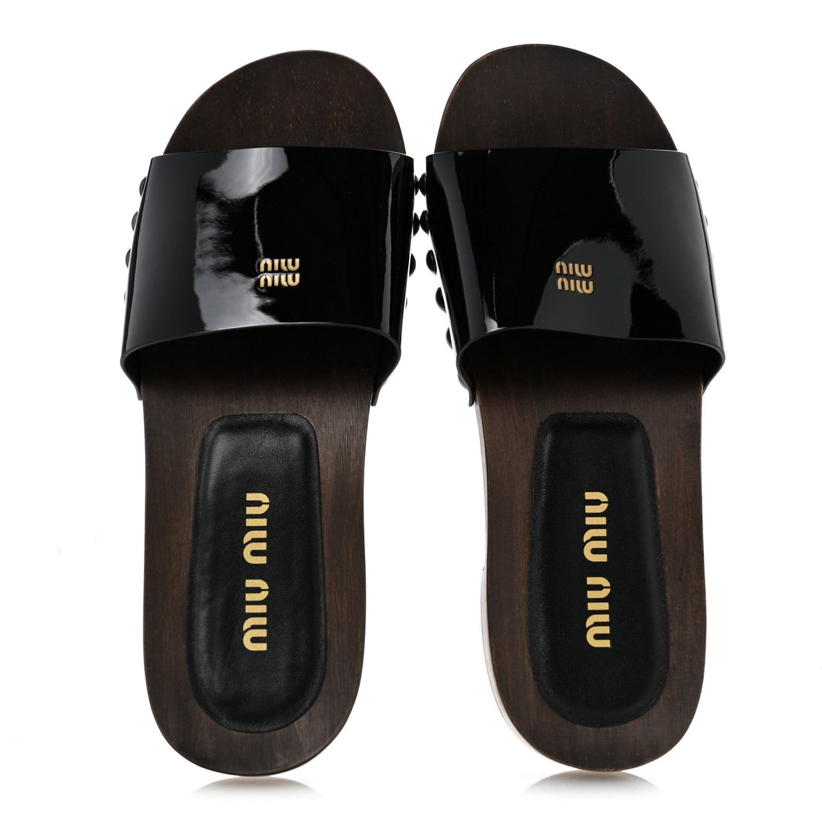 Patent Logo Slide Clogs 36 Black