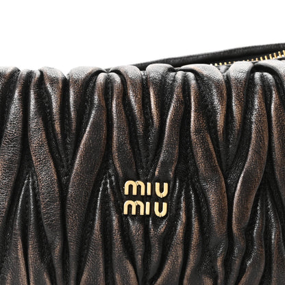 Nappa Matelasse Pouch Sabbia Caffe