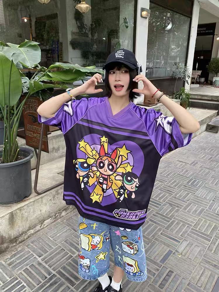 Powerpuff Girls Oversized Hockey Jersey
