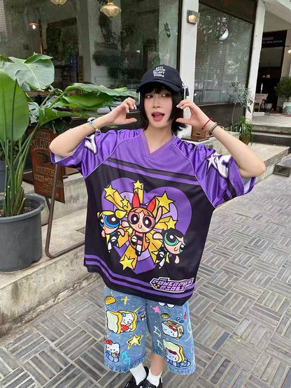 Powerpuff Girls Oversized Hockey Jersey