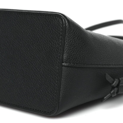 Calfskin Nano Lockme Bucket Black