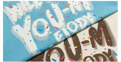 Oversized Graffiti Letter Graphic Cotton T-Shirt