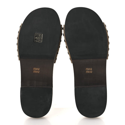 Suede Logo Slide Clogs 37 Cannella