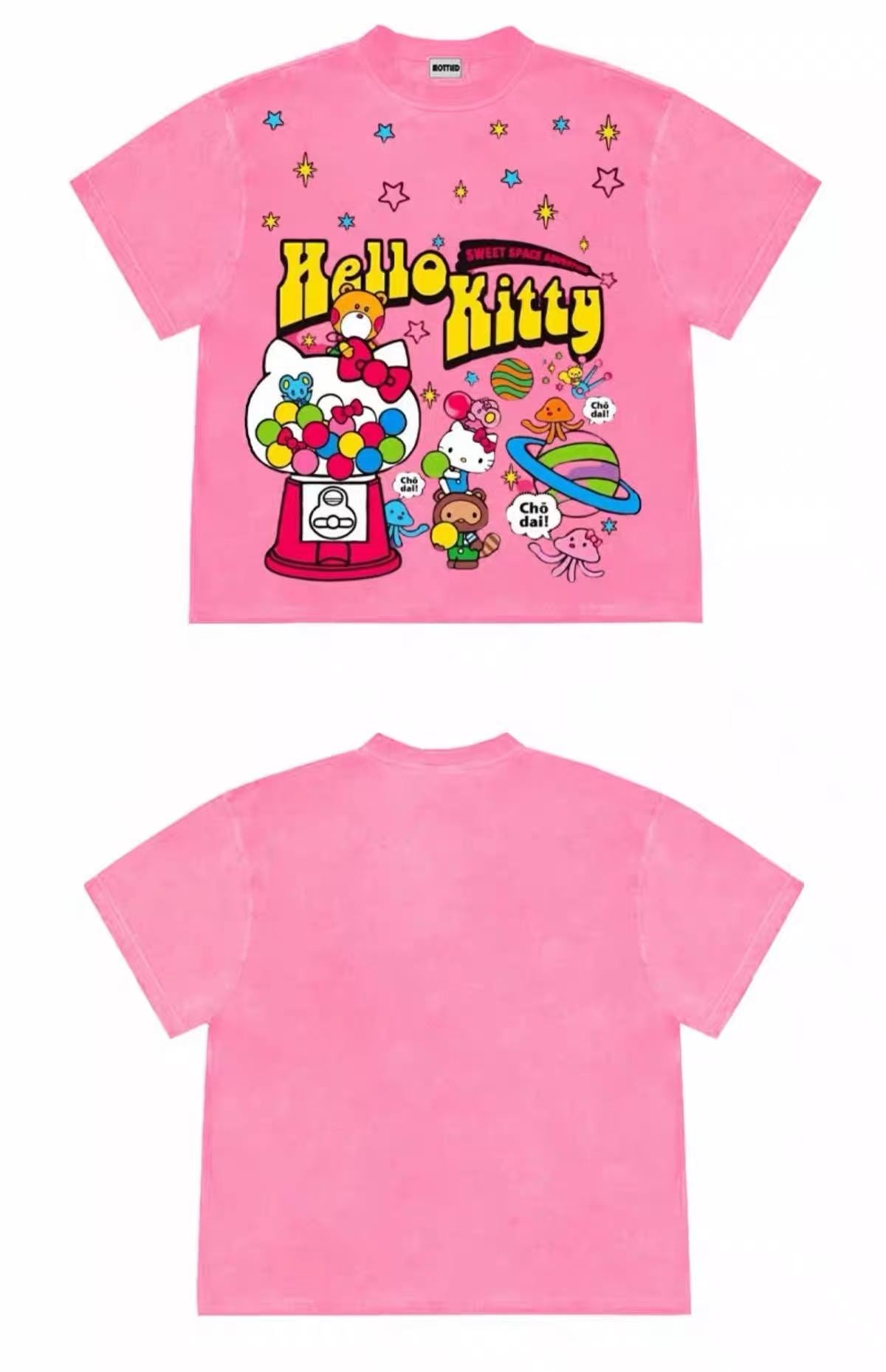 Hello Kitty Gumball Machine Graphic Oversized T-Shirt