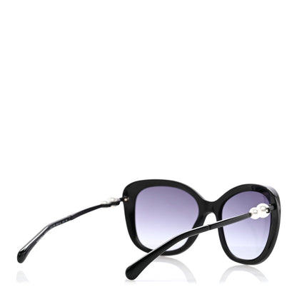 Acetate Butterfly Winter Pearl Sunglasses 5339-H Black