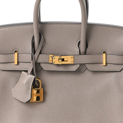 Taurillon Novillo Birkin 25 Gris Asphalte