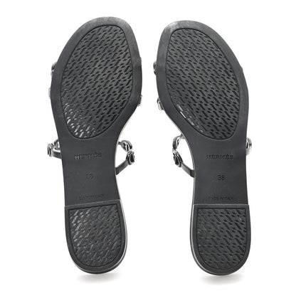 Rubber Chaine d'Ancre Rivage Sandals 38 Black