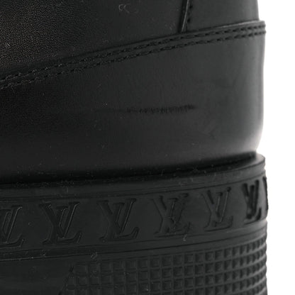 Calfskin Laureate Platform High Boots 36 Black