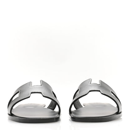 Box Calfskin Oran Sandals 36.5 Black
