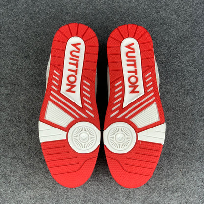 LV Trainer ' Red Monogram Denim '