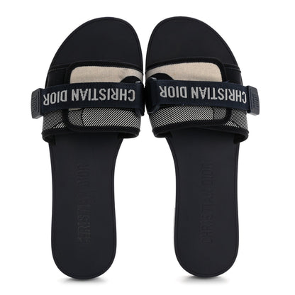 Technical Stretch Fabric Camouflage Dio(r)evolution Slide Sandals 41 Deep Blue